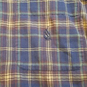Vintage Nautica Plaid Mens Medium Button Down Shirt P15